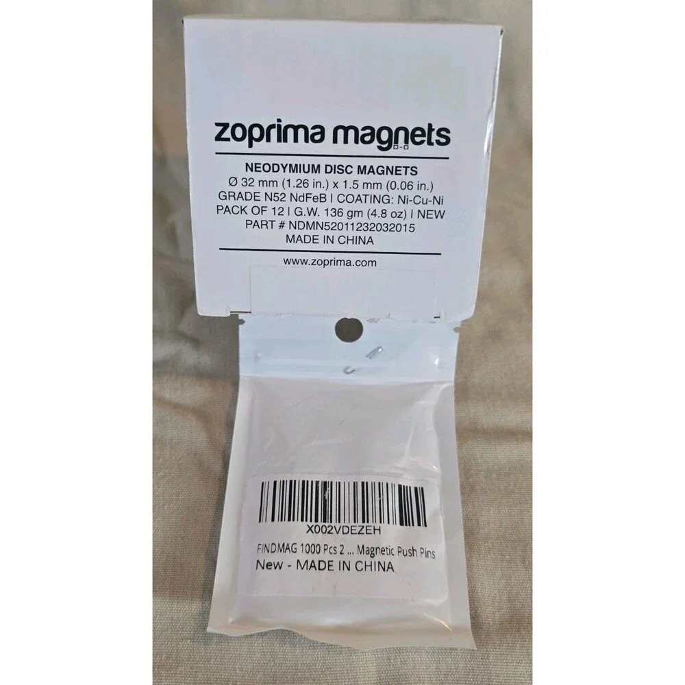 Zoprima Magnets Neodymium N52 Disc Powerful Rare Earth Magnets